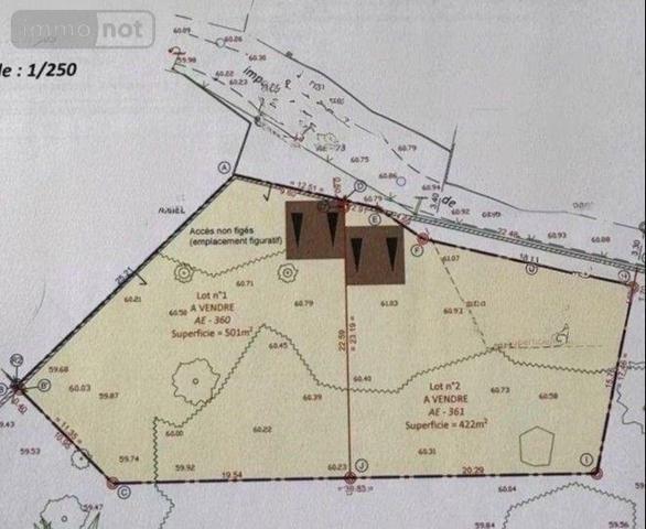 Terrain à Batir à vendre à Quimperlé dans le Finistère (29300), ref : TQPERLE486