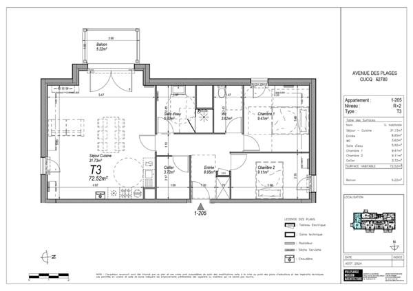 Appartement Stella 3 pièces 72.52 m²