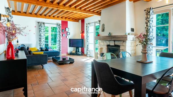 Maison de 1900 à Lurcy, secteur Montmerle-sur-Saône / Belleville-sur-Saône, 172 m² habitables, 187 m² au sol, sur un terrain arboré de 1 395 m².