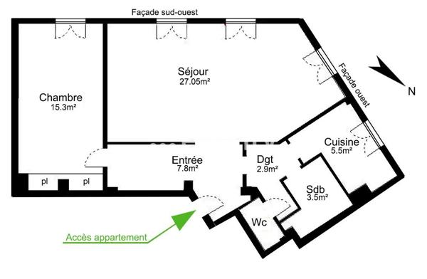 Appartement
         3 pièces
        - 63 m² Exclusivité 575 000 € *