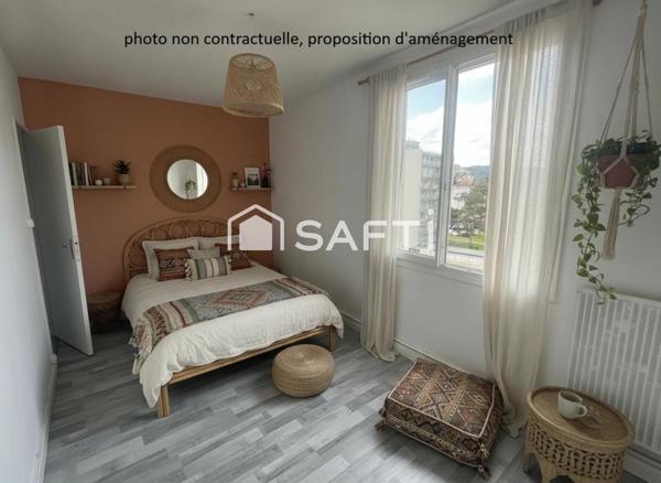 Appartement T3 de 59 m² avec balcon, ascenseur et cave