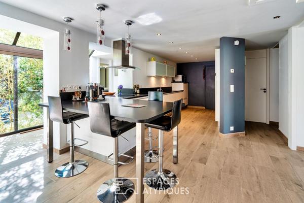 Maison familiale lumineuse revisitée par architecte