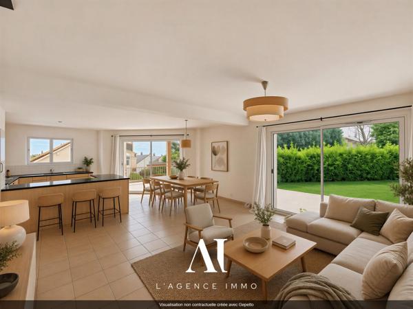 Maison T5 lumineuse 4 chambres jardin terrasse Thoiry 01710