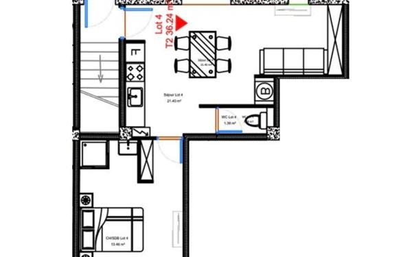 Appartement à vendre    2 pièces • 33 m2 Francheville