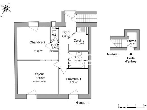 Location Appartement 3 pièces 62.06 m² - 54 AVENUE CARNOT Saint Max 54130