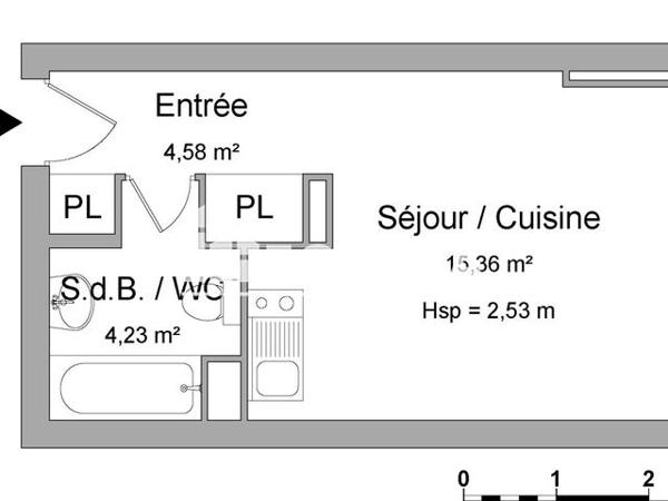 Location Studio 24.17 m² - 1 RUE MAURICE ROLLINAT Limoges 87000