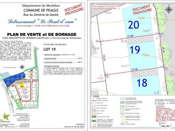 Terrain - Vendu - 412 m² - PEAULE | The Door Man