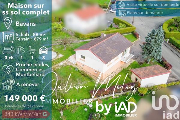 Maison à vendre 5 pièces 88 m² Bavans
