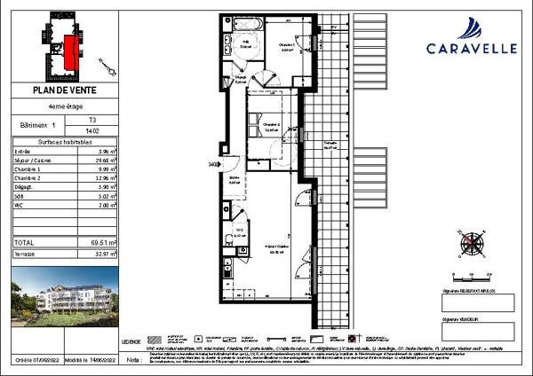 LES JARDINS D'ESCOUBLAC - T3 DUPLEX + PARKING - LA BAULE - PINEL