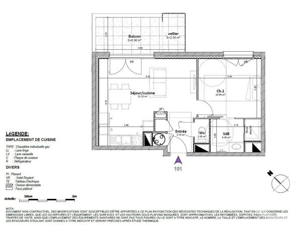 Appartement T2 à vendre  2 pièces - 42,03 m 2   GONCELIN  - 38