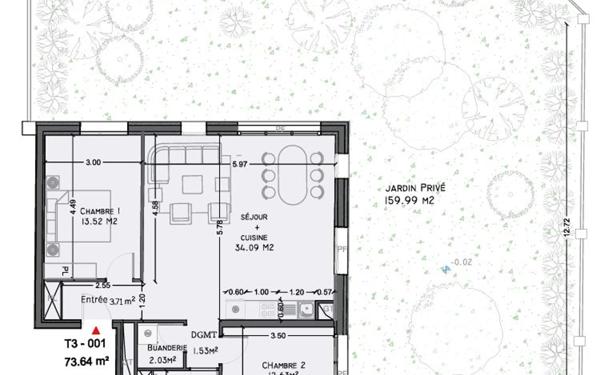 Appartement à vendre    3 pièces • 73,64 m2 Morsang-sur-Orge