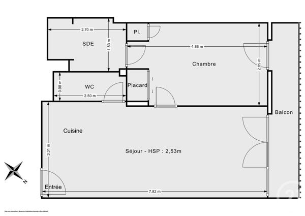 Appartement F2 à vendre  2 pièces - 46,50 m2 PARIS - 75020