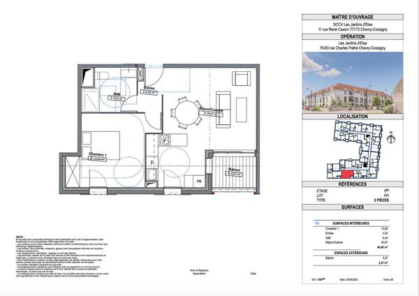2 PIECES + jardin + terrasse + parking s/sol dans programme neuf "Les jardins d'Elsa"