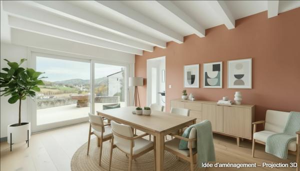 Maison d'architecte 4 pièces de 130m2 habitables + garage avec vue