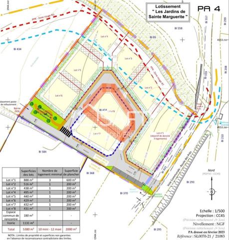 Terrain sur beau lotissement secteur Sainte Marguerie