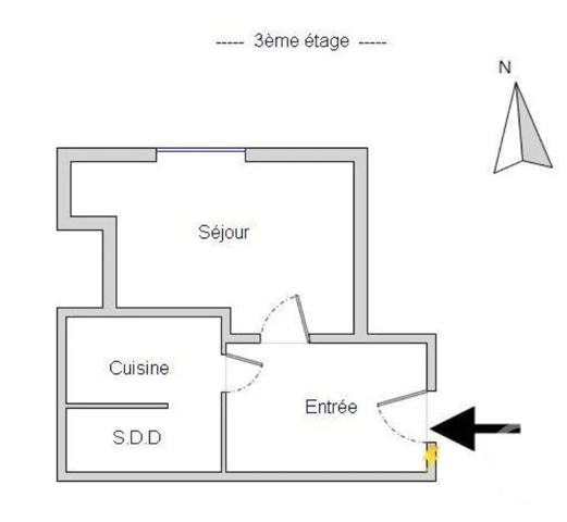 Appartement F1 à vendre  1 pièce - 18,51 m 2   PARIS  - 75019
