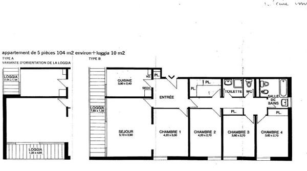 Appartement Torcy 5 pièce(s) 104 m2