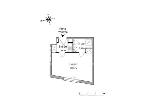 Location Studio 23.6 m² - 19 RUE PAUL BERT Puteaux 92800