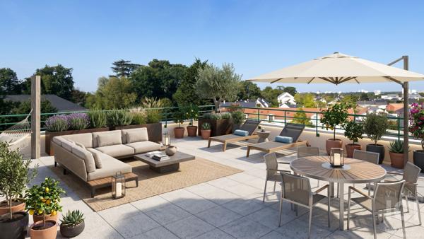 ORVAULT Petit Chantilly Dernier étage ,T5 de 107 m² & Terrasse panoramique de 142 m²