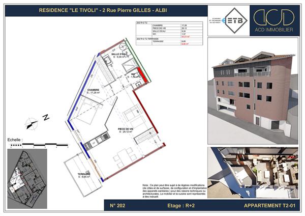 Appartement Albi 2 pièces 54.01 m2