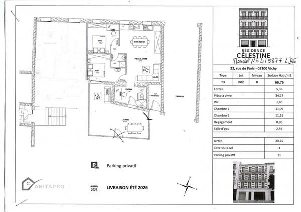 Appartement Vichy 4 pièce(s) 67 m2