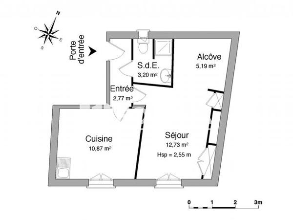 Location Studio 34.76 m² - 50 AVENUE DES BALMES Miribel 01700