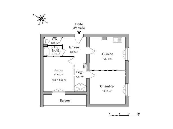 Location Appartement 2 pièces 50.68 m² - 20 AVENUE DR MARC BOUVAT Saint Peray 07130