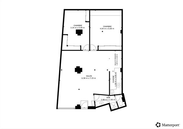 Local commercial Paris 91,31 m2