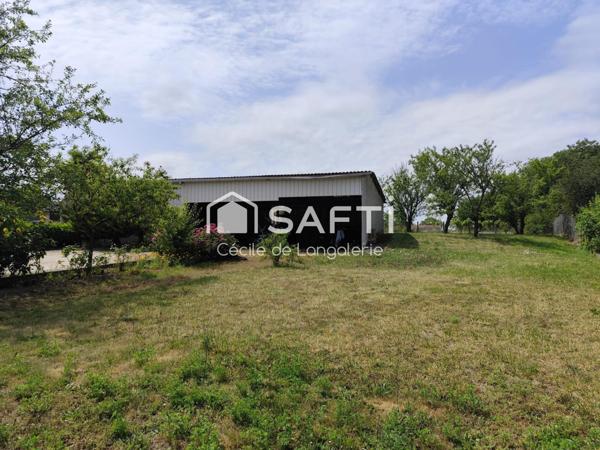 MAISON + GRAND HANGARD - PUITS - VERANDA - JARDIN