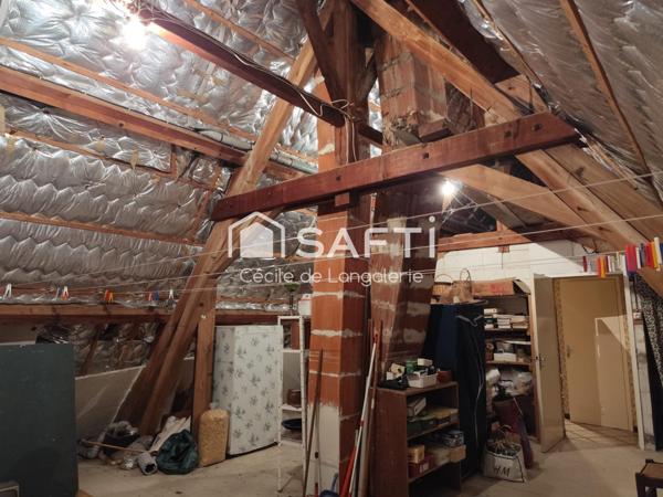 MAISON + GRAND HANGARD - PUITS - VERANDA - JARDIN