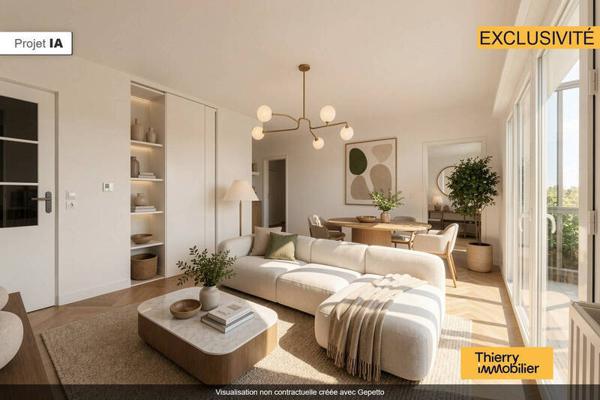 Appartement 3 pièces                                        - 44800 Saint-Herblain - Saint-Herblain Bourg-Solvardière-Pelousière Réf : 128253