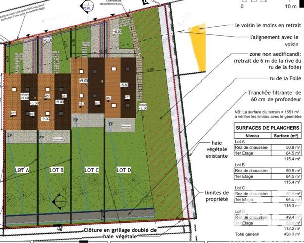 Terrain à vendre 1 551 m² Villeneuve-Saint-Denis
