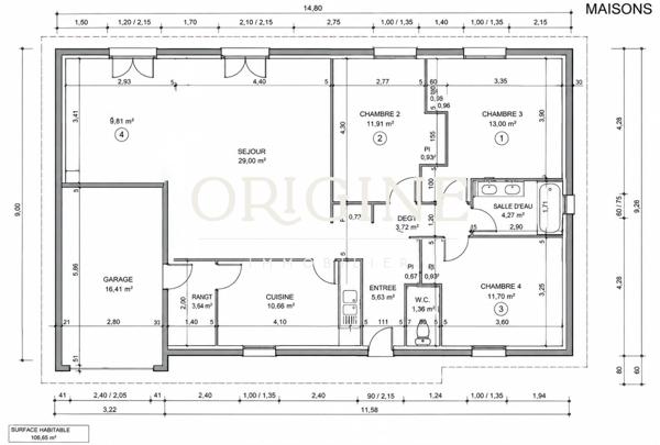 Maison 5 pièce(s) 4 chambre(s) 113 m²