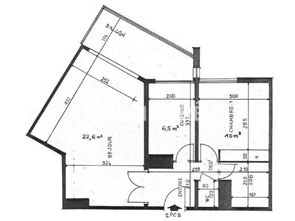 Appartement 2 pièces - 49 m²