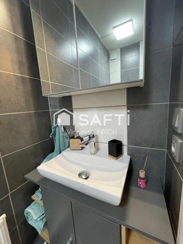 Studio de charme, rénové, de 31m2, avec grande cave, à Maurepas, en zone piétone, au calme et proche de toutes commodités!