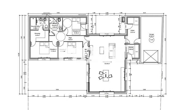 Maison neuve de plain pied à Granville 5 pièces 127 m2 GRANVILLE