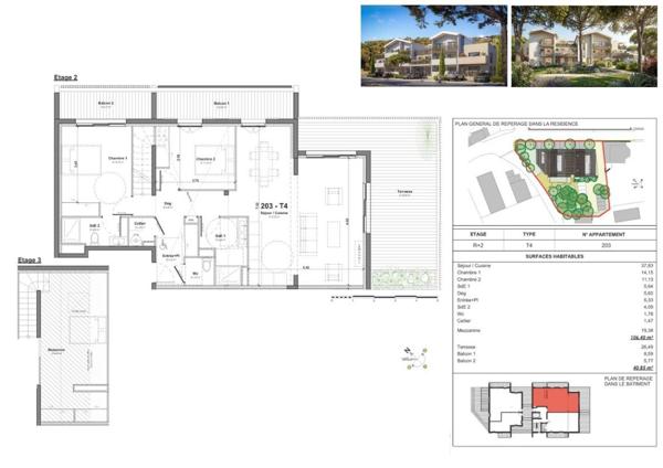 LA FRANQUI, T4 DERNIER ÉTAGE 106 M², PLAGE À PIED, TERRASSE 26 M², BALCONS ET PARKING