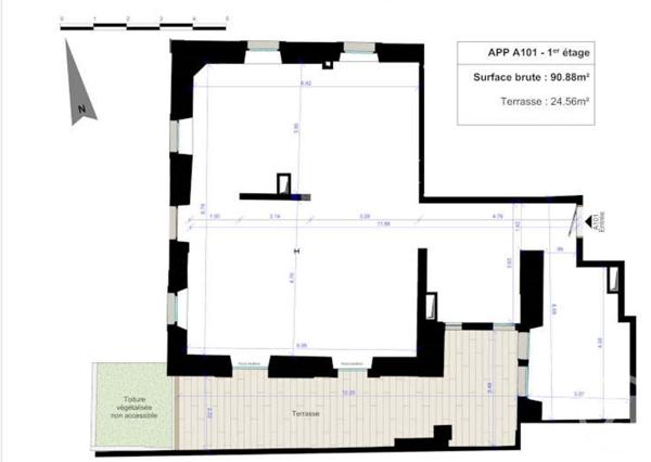 Appartement F4 à vendre  4 pièces - 90,88 m2 CHAMONIX MONT BLANC - 74