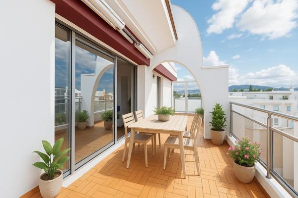 T3 en attique rénové – Terrasse 36 m² – 150 m des plages - Secteur Couchant