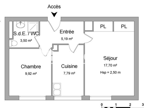 Location Appartement 2 pièces 44.1 m² - 15 RUE EUGENE SUE Grenoble 38100