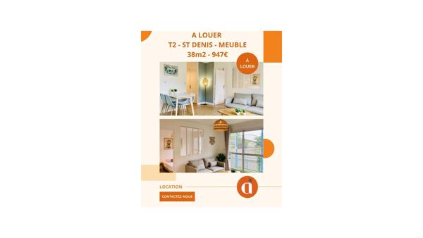T2 2 pièces - 35m² Saint Denis (97400)