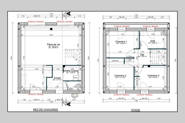 Maison neuve 3 chambres 87,04 m2 avec terrain de 210 m2