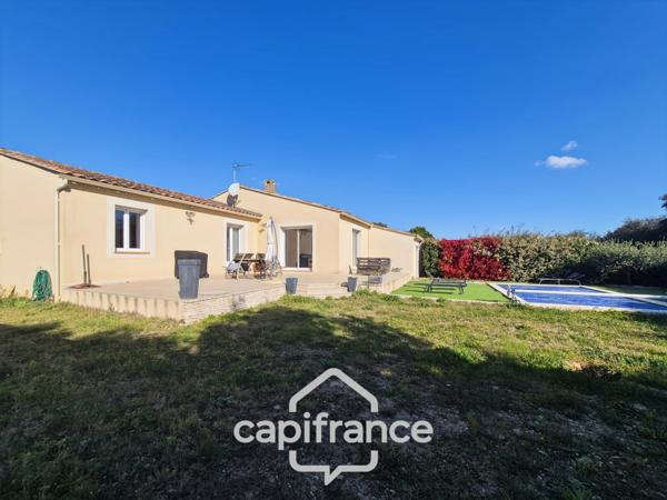 Maison à vendre 5 pièces 123m-ROQUEMAURE (30), piscine, sans vis-à-vis- terrain 900m²
