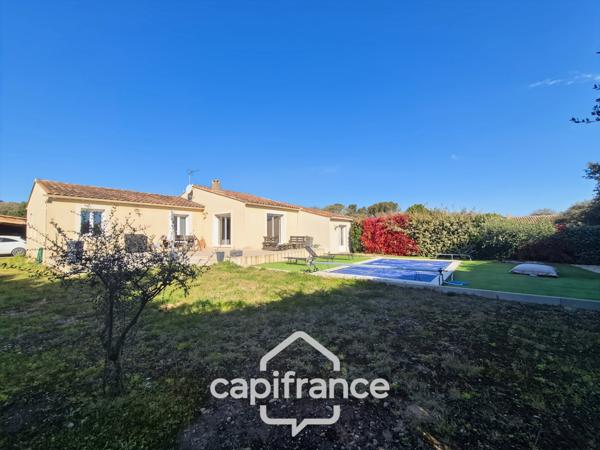 Maison à vendre 5 pièces 123m-ROQUEMAURE (30), piscine, sans vis-à-vis- terrain 900m²