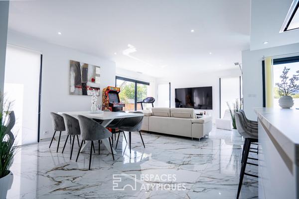 Villa contemporaine avec piscine balnéo et prestations haut de gamme à 15 mins de Perpignan