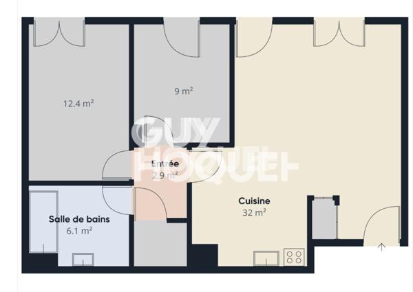 Appartement 3 pièces Rouen Europe