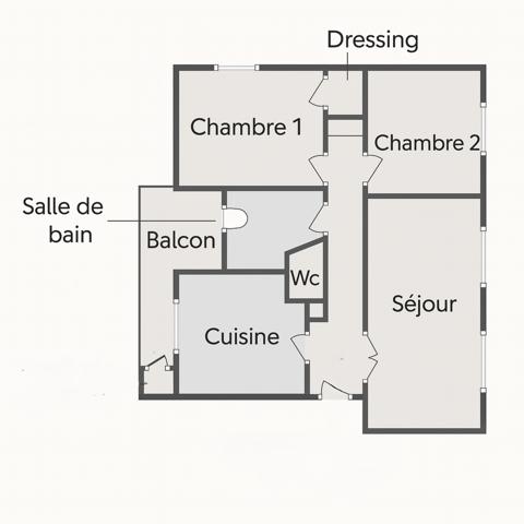 BONS EN CHABLAIS  Appartement de Type 3  de 68 m² avec parking et cave  - proche gare Leman Express