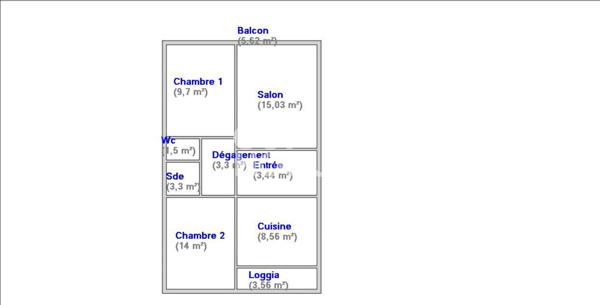 Bel Appartement 3 pièces 59 m² à vendre à MASSY (91300).