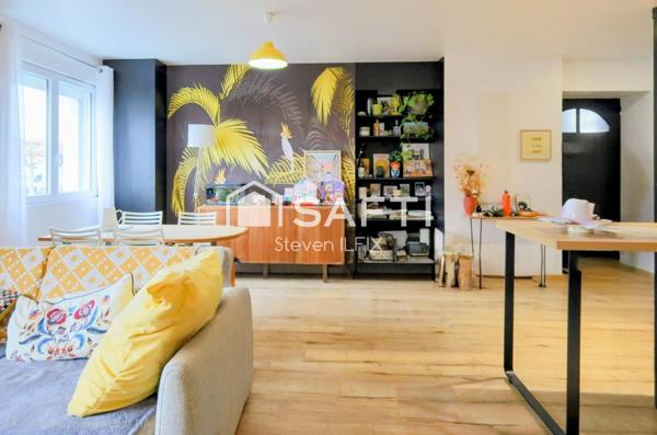 Appartement de 85 m², 3 chambres, grande pièce de vie