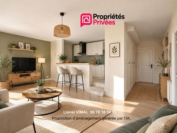Appartement 2 pièces 44 m2 avec balcon, jardin